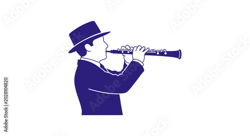 Photos Man playing a jazz trumpet solo.