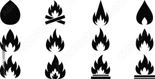 Photos Alchemical transformation symbols with fire and water Vector