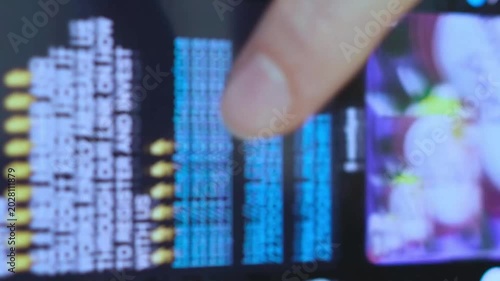Vertical Footage, Man Look in Cell Phone and Browse Social Network Close-up, Time Lapse. Man Online Touch Fingers of Screen Mobile Phone Chatting. Businesman Read App Cellphone. Life in Smartphone.