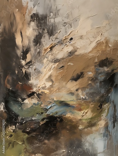 Abstract eco pigment brush strokes artistic textured composition