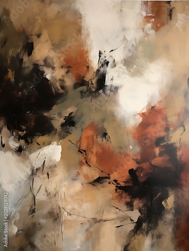 Abstract eco pigment brush strokes artistic textured composition