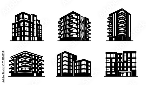 Quadro su tela Modern Apartment Buildings Collection
