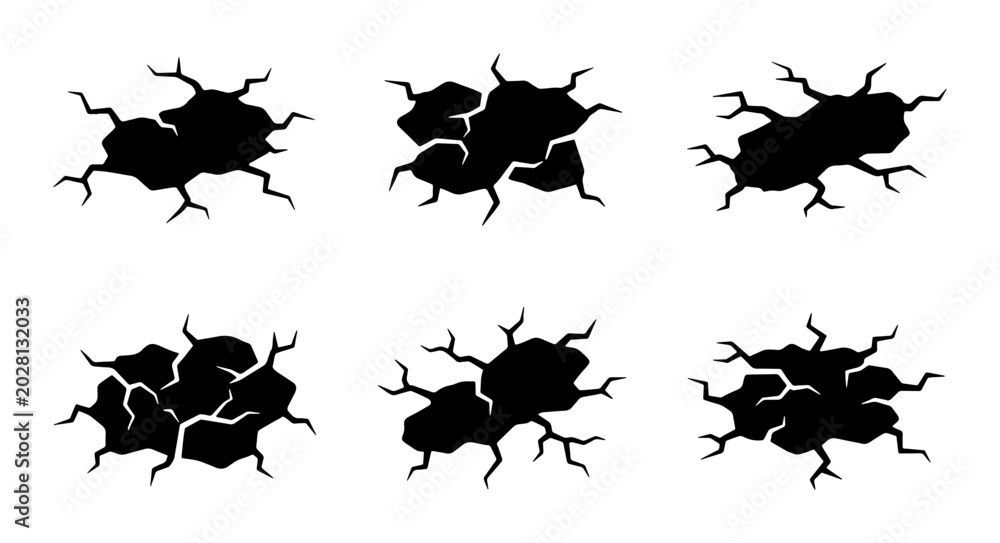 Foto Cracked Surface Icons