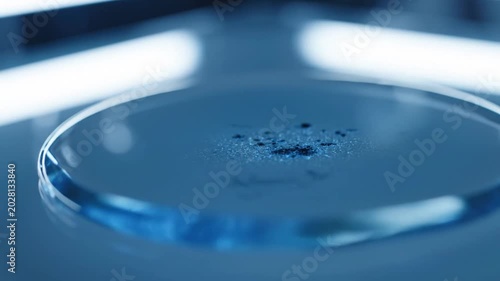 Abstract Water Pouring into Glass Bowl, Liquid Splashing, Slow Motion 4K Close-Up