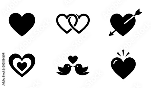 Photos Heart Icons: Love, Romance, and Connection Symbols