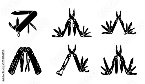 Foto Multi-tool Collection: Pocket Knife, Pliers, Gadgets