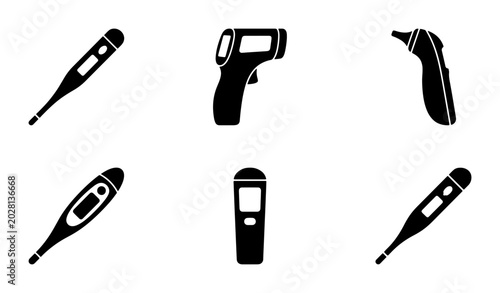 Slika na platnu Various Thermometer Icons Collection