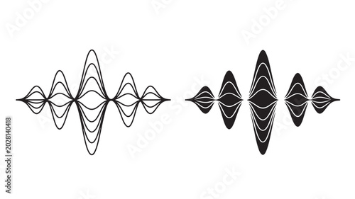 Sound Wave Patterns For Audio Music Concepts
