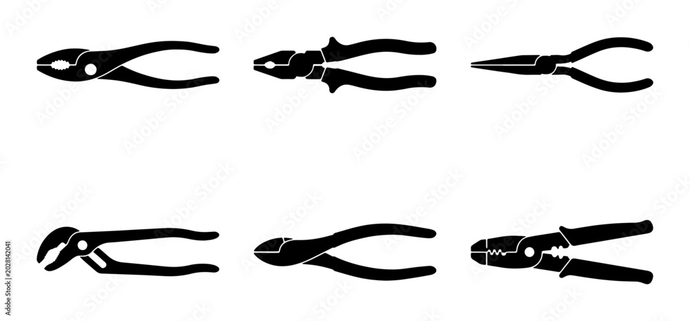 Foto Assorted Pliers Tools Collection
