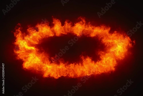 fiery explosion on black