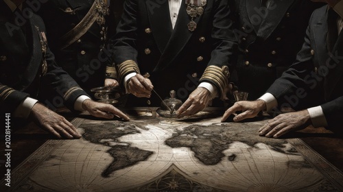 Dividing and ruling the world by sitting around a table. Colonialism.