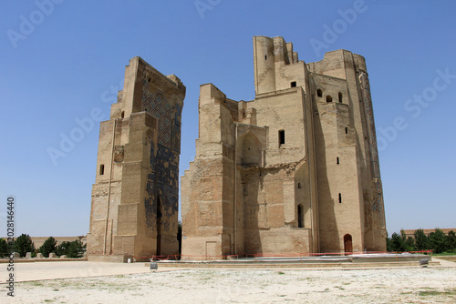 Fotografie The Ak Saray (White Palace) was built by Emir Timur between 1380 and 1404