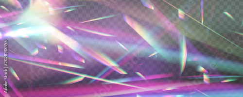 Cuadro en lienzo Crystal glow refracts into rainbow fragments