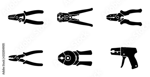 Canvas Print Collection of Electrical Wire Stripper Tools