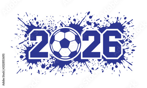 2026 soccer world cup blue graphic design