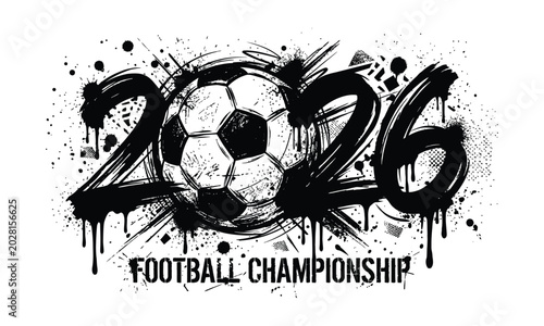 2026 fifa world cup soccer championship graphic design with splatter effect