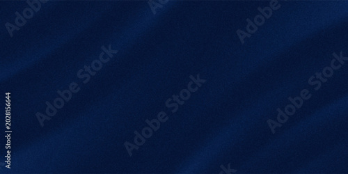 Silk satin fabric. Navy blue color. Abstract dark elegant background with space for design. Soft wavy folds. Drapery. Gradient. Light lines. Shiny. Shimmer.