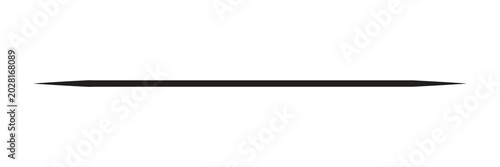 Foto Black horizontal brush stroke, hand drawn ink line, vector design element isolat