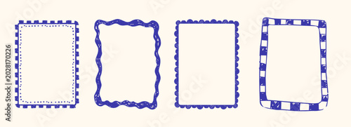 Photos Stamp frames with border in Italian coastal style