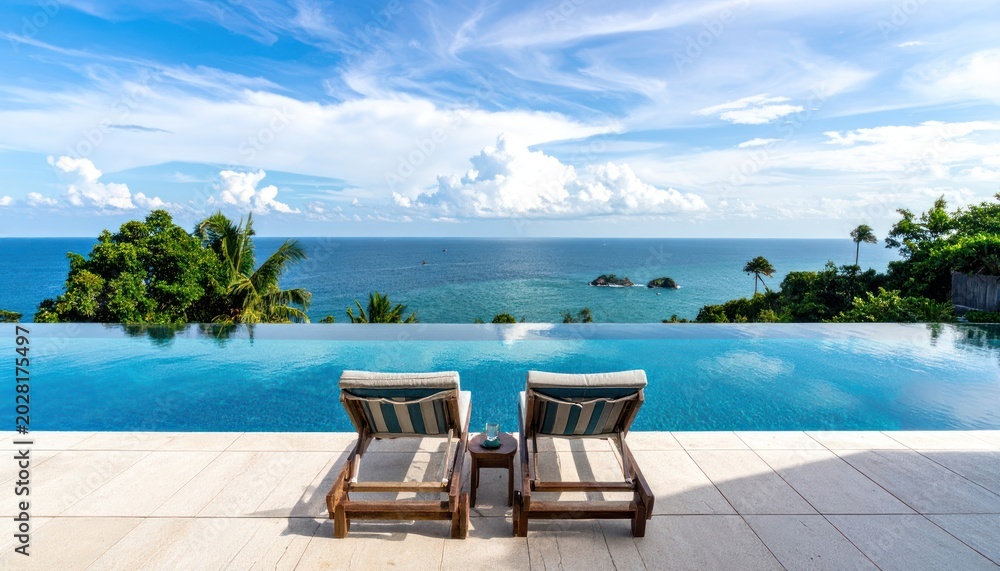 Fototapeta premium Azure tranquility and coastal serenity
