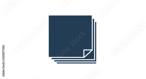 Tableau sur toile Stack of paper sheets, flat design icon, vector illustration