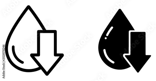 Bild auf Leinwand low water level icon vector
