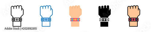 Wristband multiple style icons set design vector illustration. 