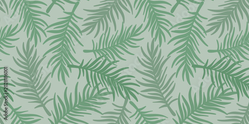 Fotografie Tropical leafy seamless pattern