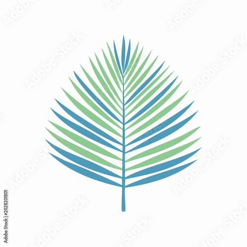 Stylized Palm Leaf Illustration