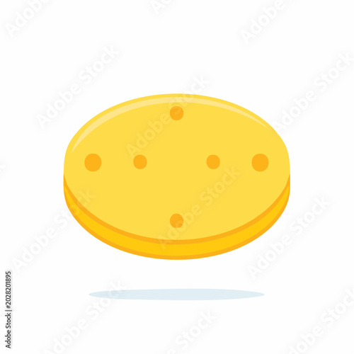 Yellow Round Cracker with Holes