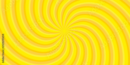 Tableau sur toile Orange Sunburst Pattern with yellow Background