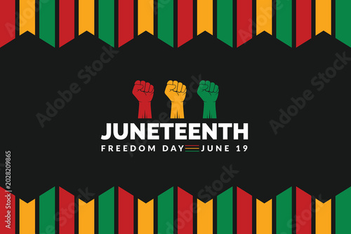 Juneteenth. Freedom Day. June 19. Holiday concept. Template for background, banner, card, poster 2026