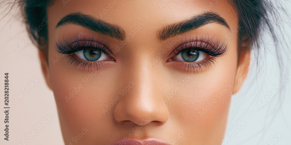 Fototapeta premium Dramatic eyes intense gaze captivating beauty portrait