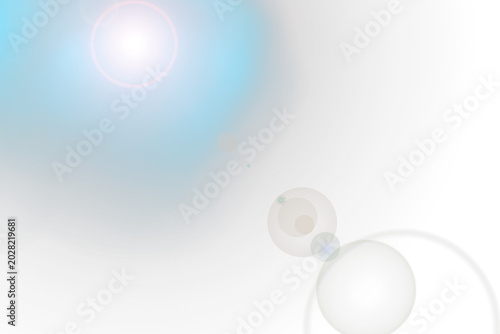 Soft lens flare effect in clear sky with gentle light bokeh for creative design elements Isolated on transparent background