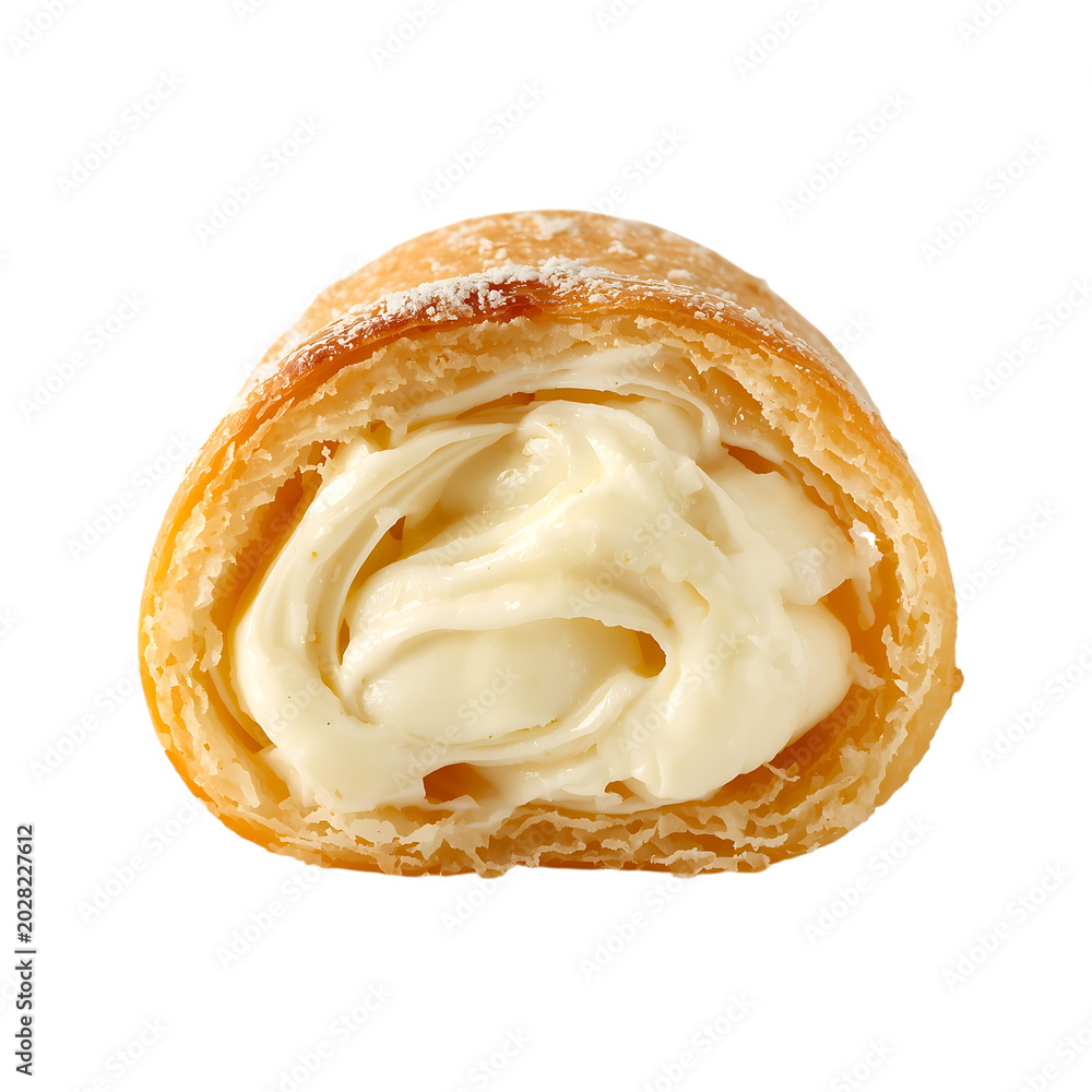Fototapeta premium Cream puff pastry with filling