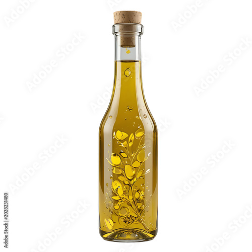 Luxury Premium Olive Oil Bottle Studio Render Isolated on White 
