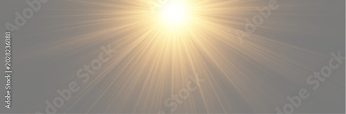Cinematic warm sunlight beam vector with glowing starburst.