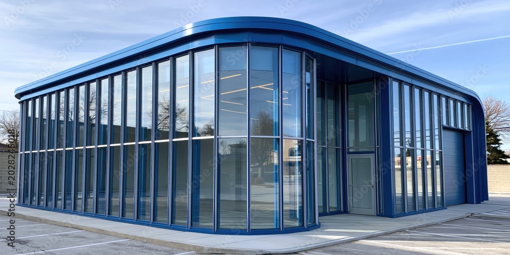 Fototapeta premium Contemporary architecture design featuring sleek modern lines