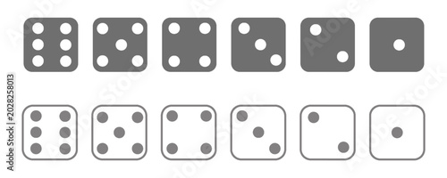 Fotografía Game dice set isolated on transparent background