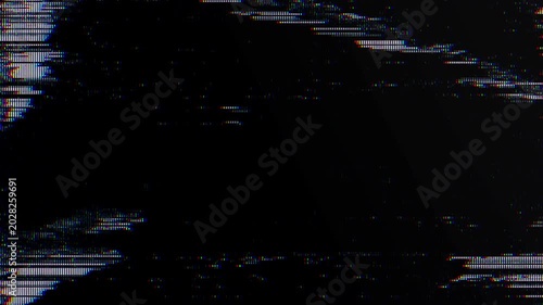 Abstract VHS glitch background with digital noise and chromatic aberration. Perfect for music album covers, cyberpunk retro designs, techno party posters, and modern video editing overlays.
