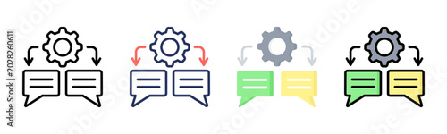Feedback icon set multiple style collection