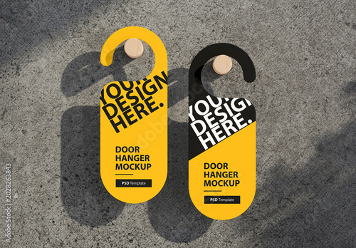 Door Hanger Mockup two sides