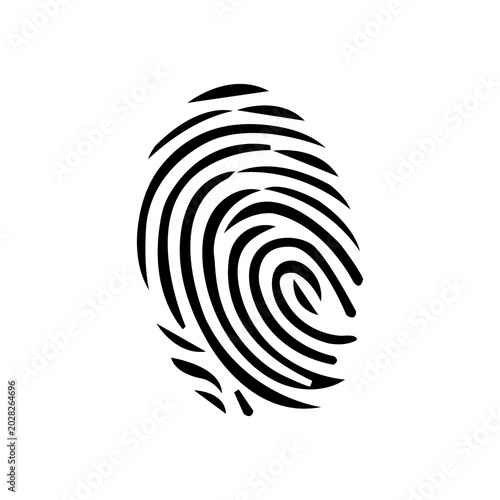 Fingerprint Identity Vector Icon Illustration