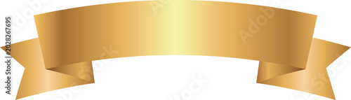 gold ribbon isolated on white