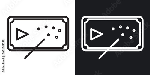 Pool table outlined icon vector collection.