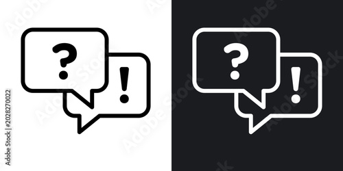 Cuadro en lienzo QNA outlined icon vector collection.