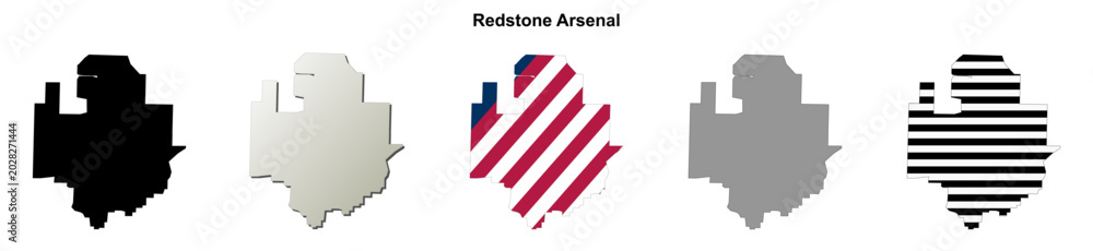 Fototapeta premium Redstone Arsenal (Alabama) blank outline map