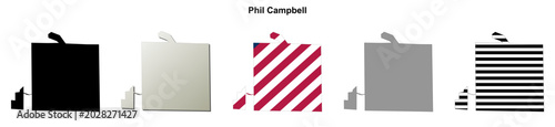 Foto Phil Campbell (Alabama) blank outline map