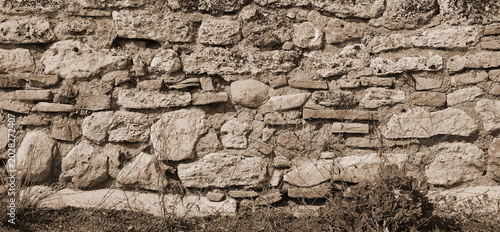 Billede på lærred Weathered Stone Wall Texture Background
