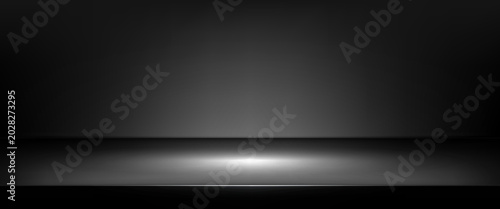 Bild auf Leinwand Empty black limbo background for podium
